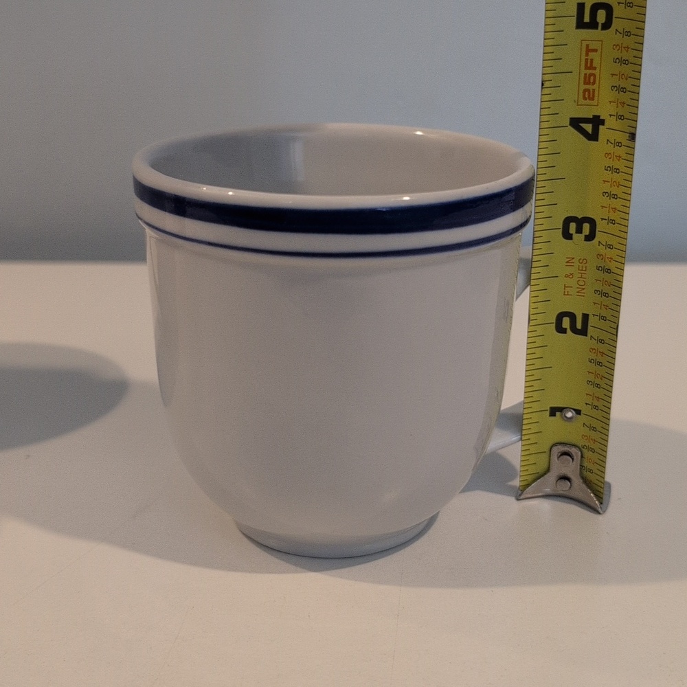 Pottery Barn Ceramic 12 Ounce Club Blue Coffee Mug Set. - Picture 15 of 16
